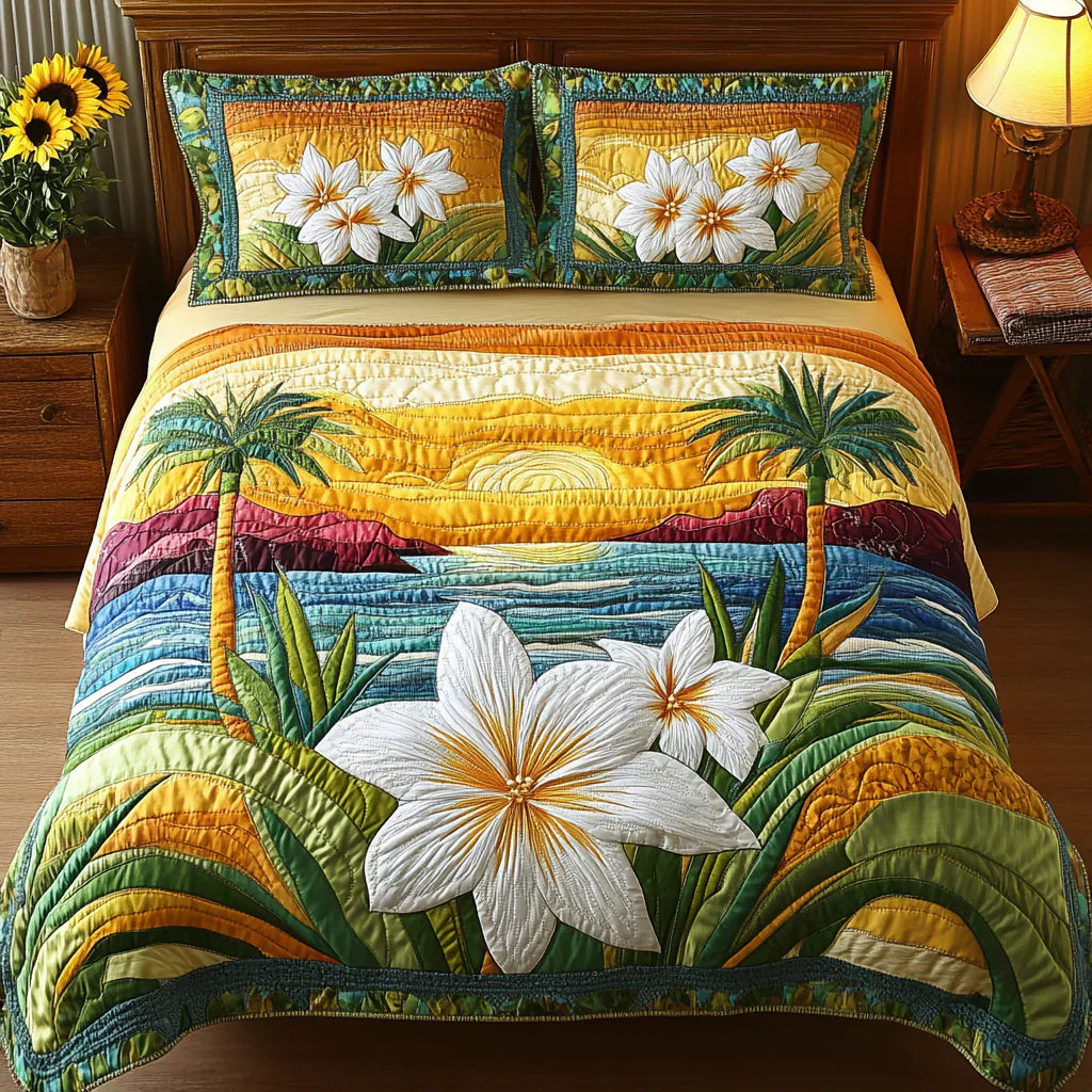 Quiltet Sengesæt 3 Dele – Aloha Style