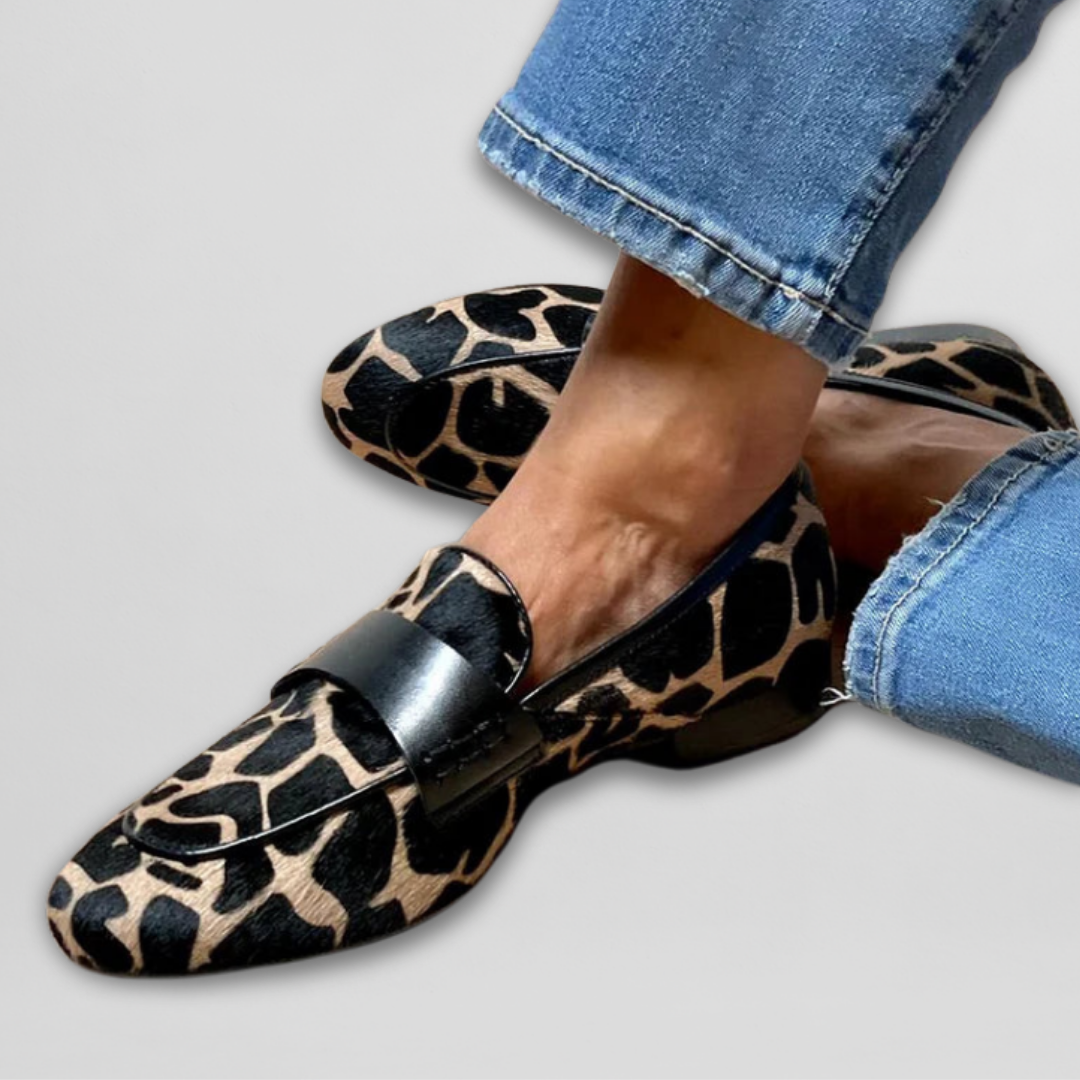 Hedda | Ortopædiske loafers med leopardprint