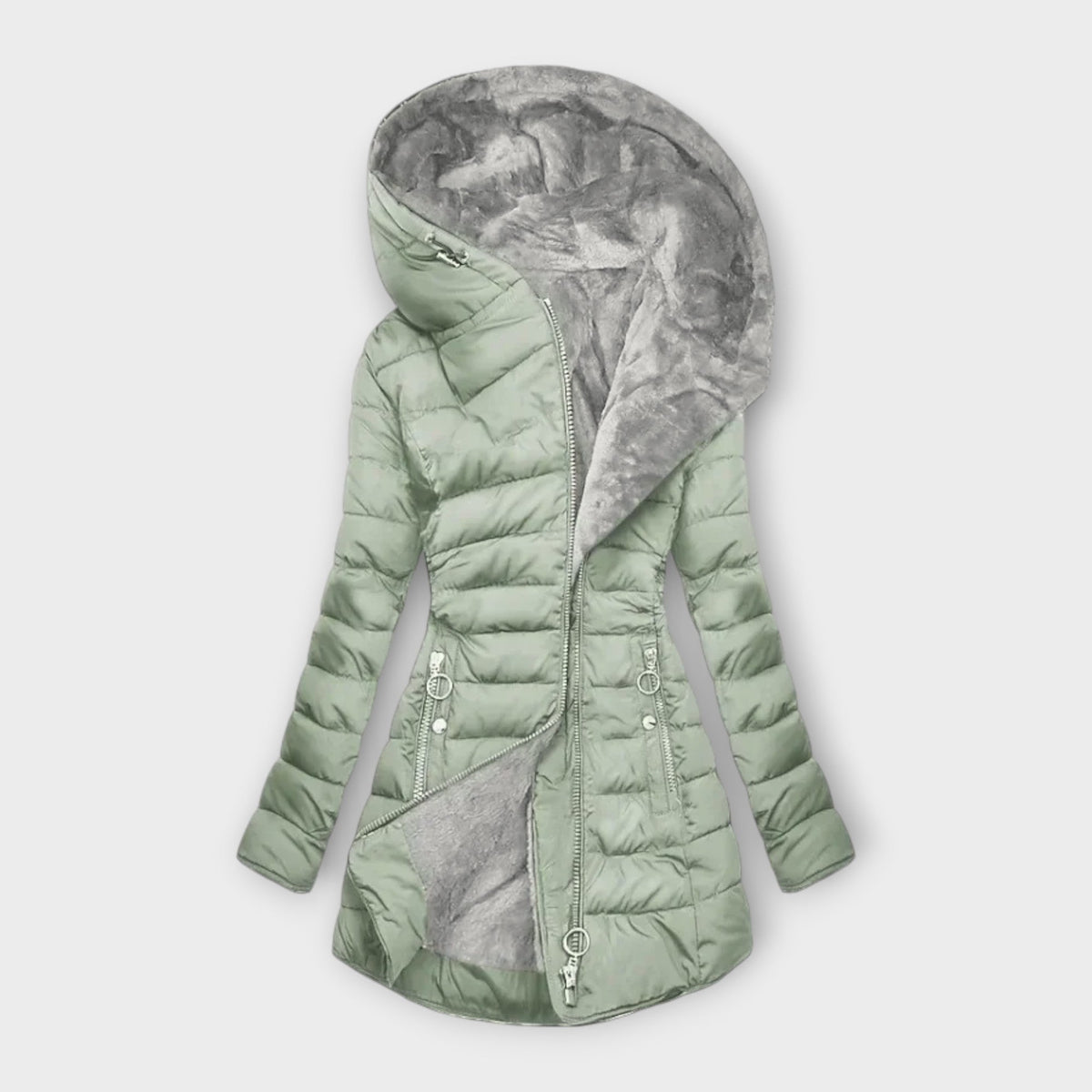 Elvira | Elegant oversized frakke med hætte