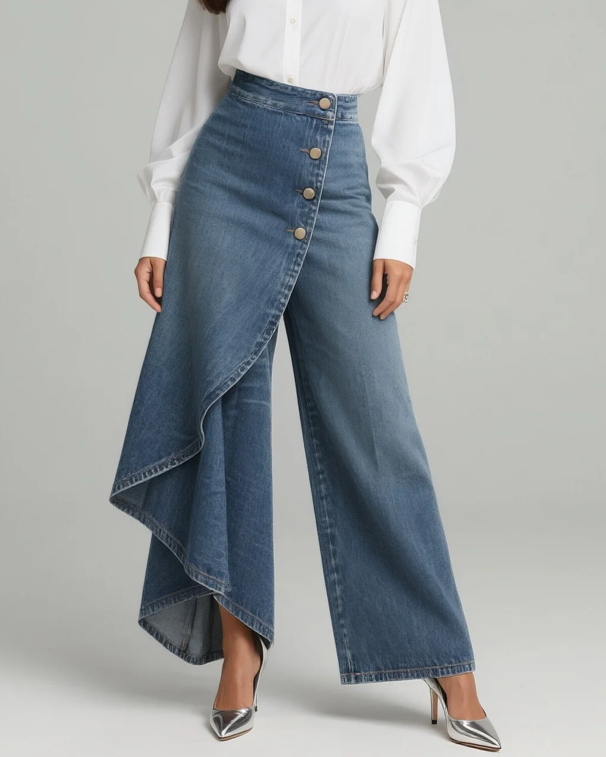 Lis – Slå-om-bukser i denim