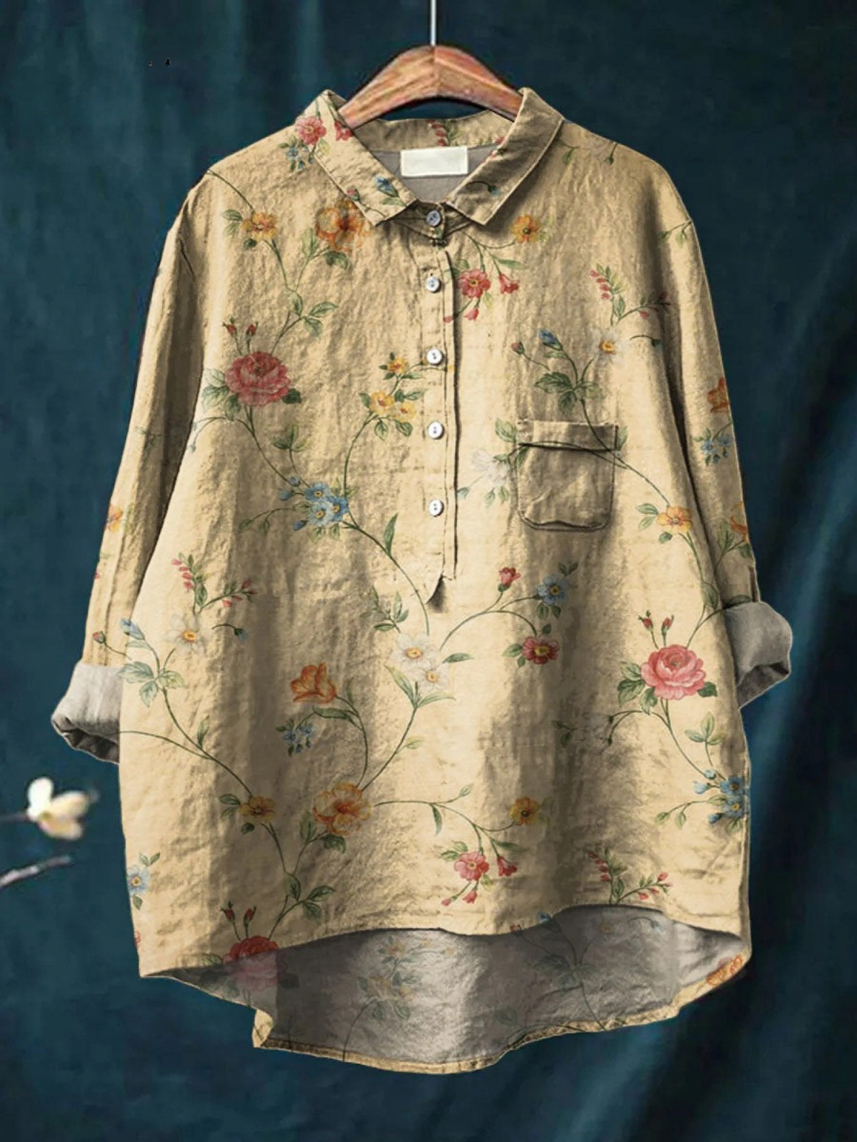 Rosemarie | Afslappet bluse til kvinder med vintage blomsterprint