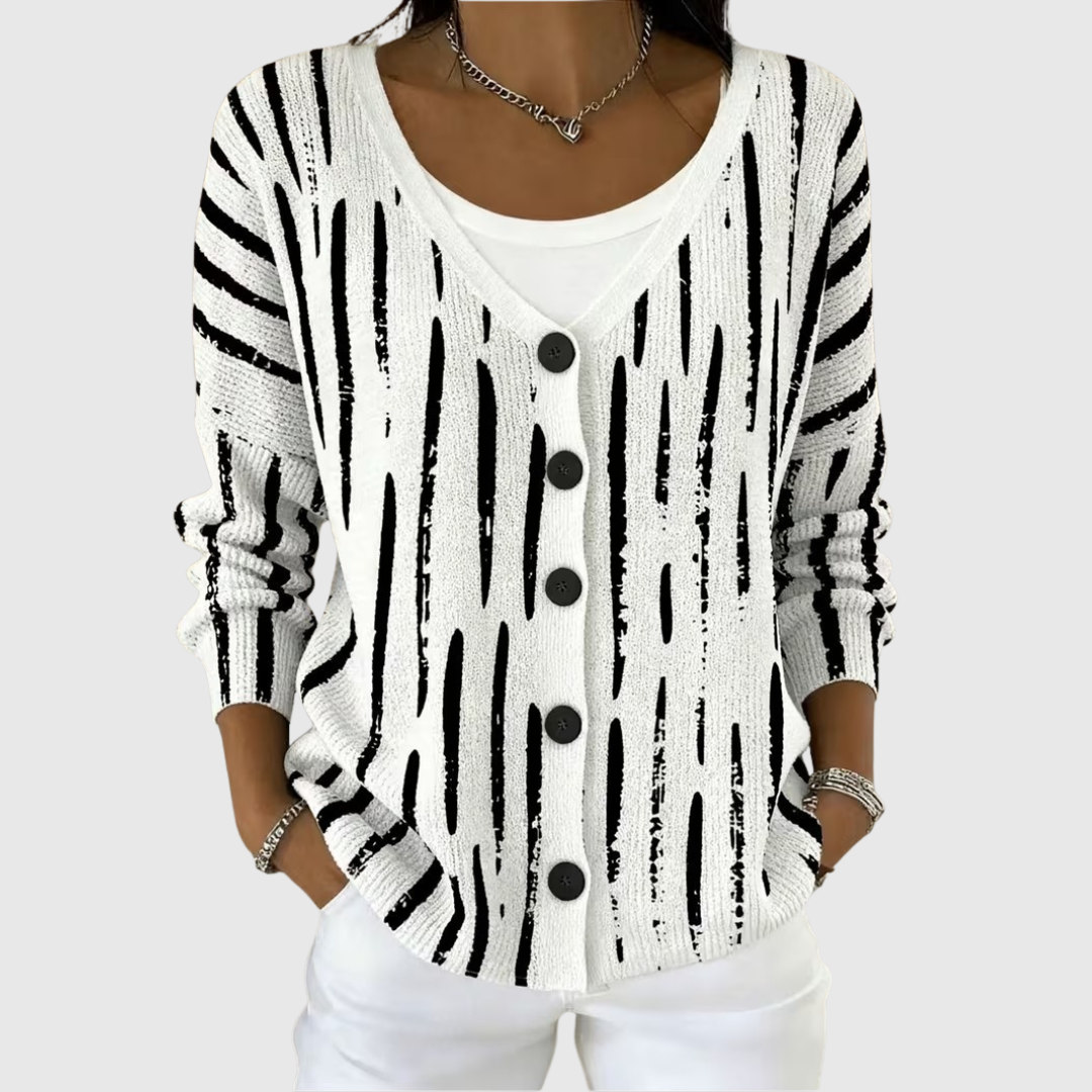 Rosemarie | Behagelig knappet strikcardigan