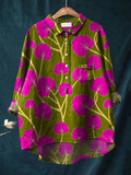 Martha | Afslappet bluse til kvinder med vintage blomsterprint