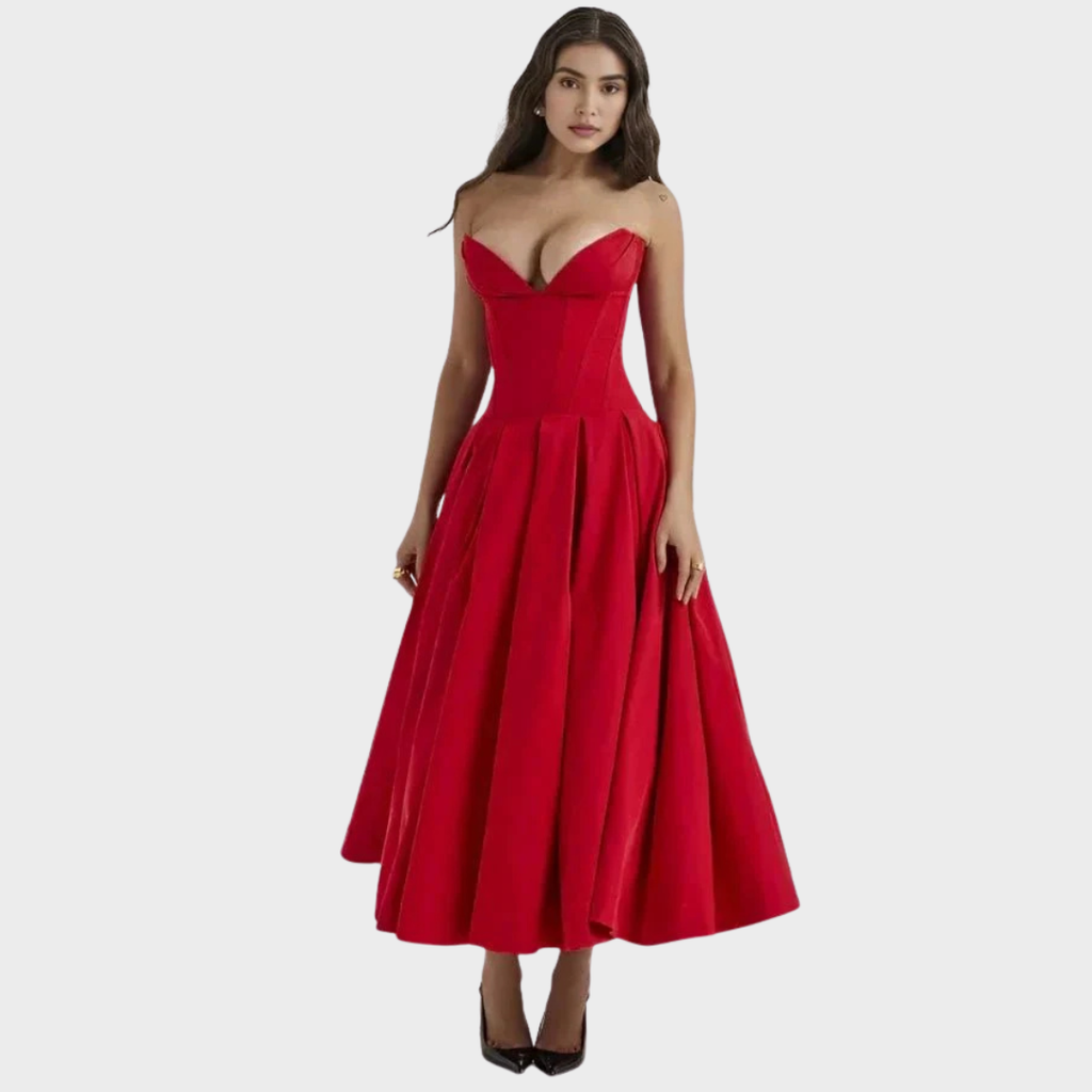 Frida | Elegant midikjole til kvinder