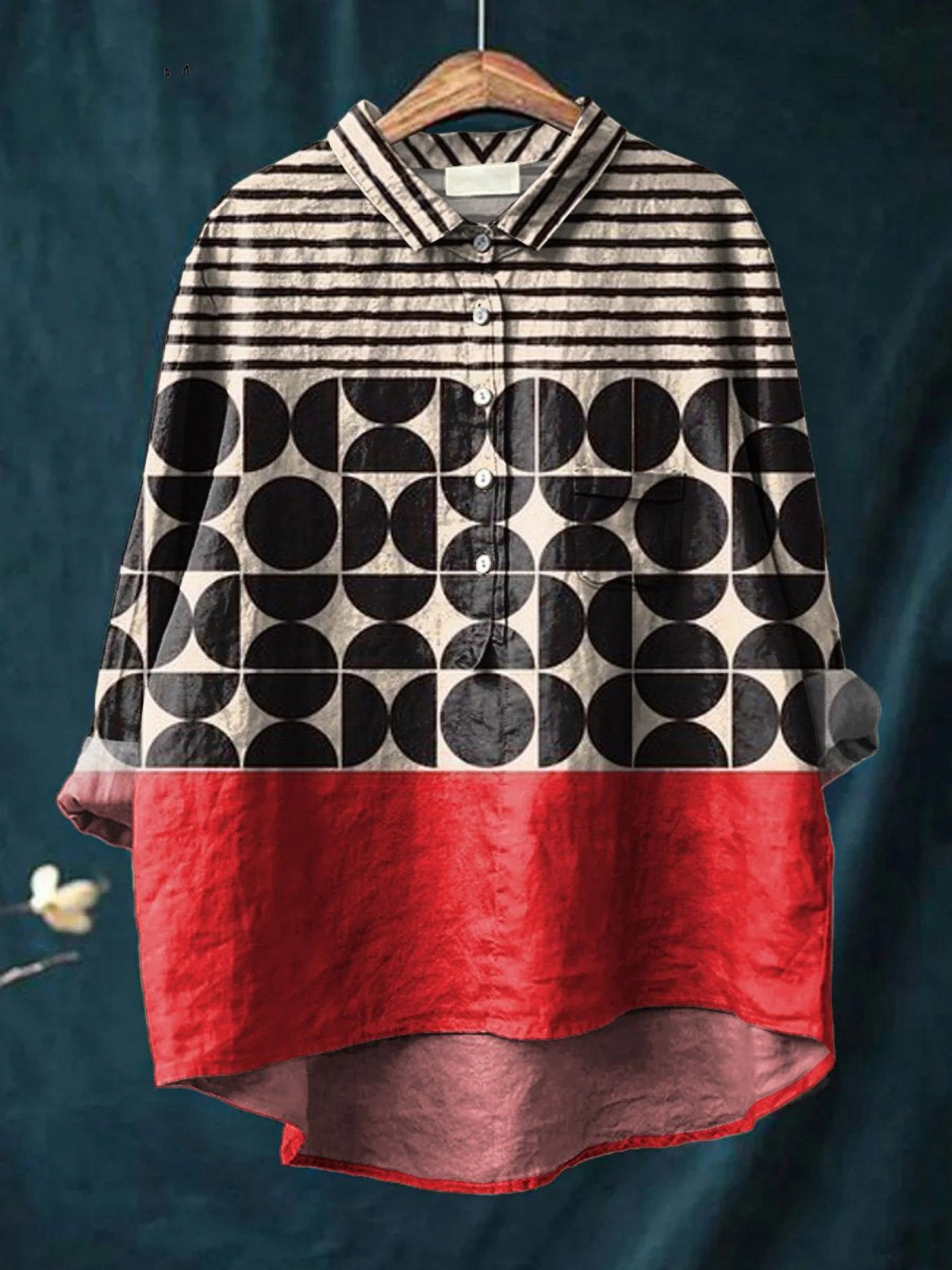 Martha | Afslappet bluse til kvinder med geometrisk design