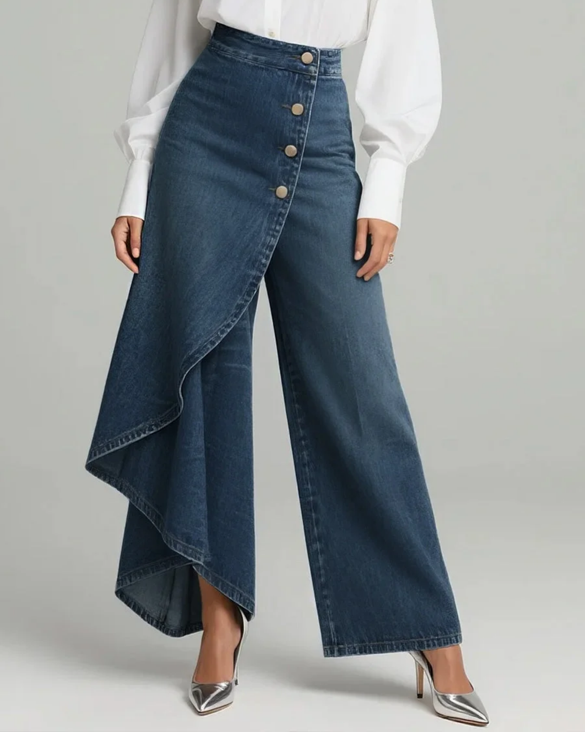 Lis – Slå-om-bukser i denim