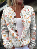 Thea | Blomstret efterårscardigan