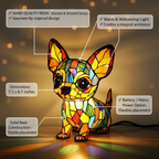 Kunstlampe i Glasmosaik – Love Chihuahua – Hanging