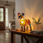 Kunstlampe i Glasmosaik – Fantastic Boxer