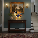 Kunstlampe i Glasmosaik – Border Collie