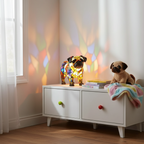 Kunstlampe i Glasmosaik – Shining Pug