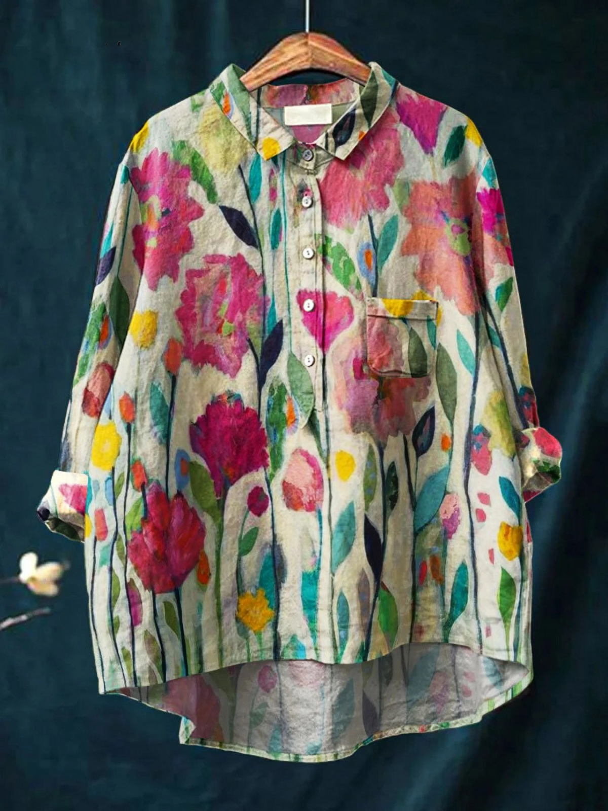 Ida | Afslappet bluse til kvinder med vintage blomstermønster