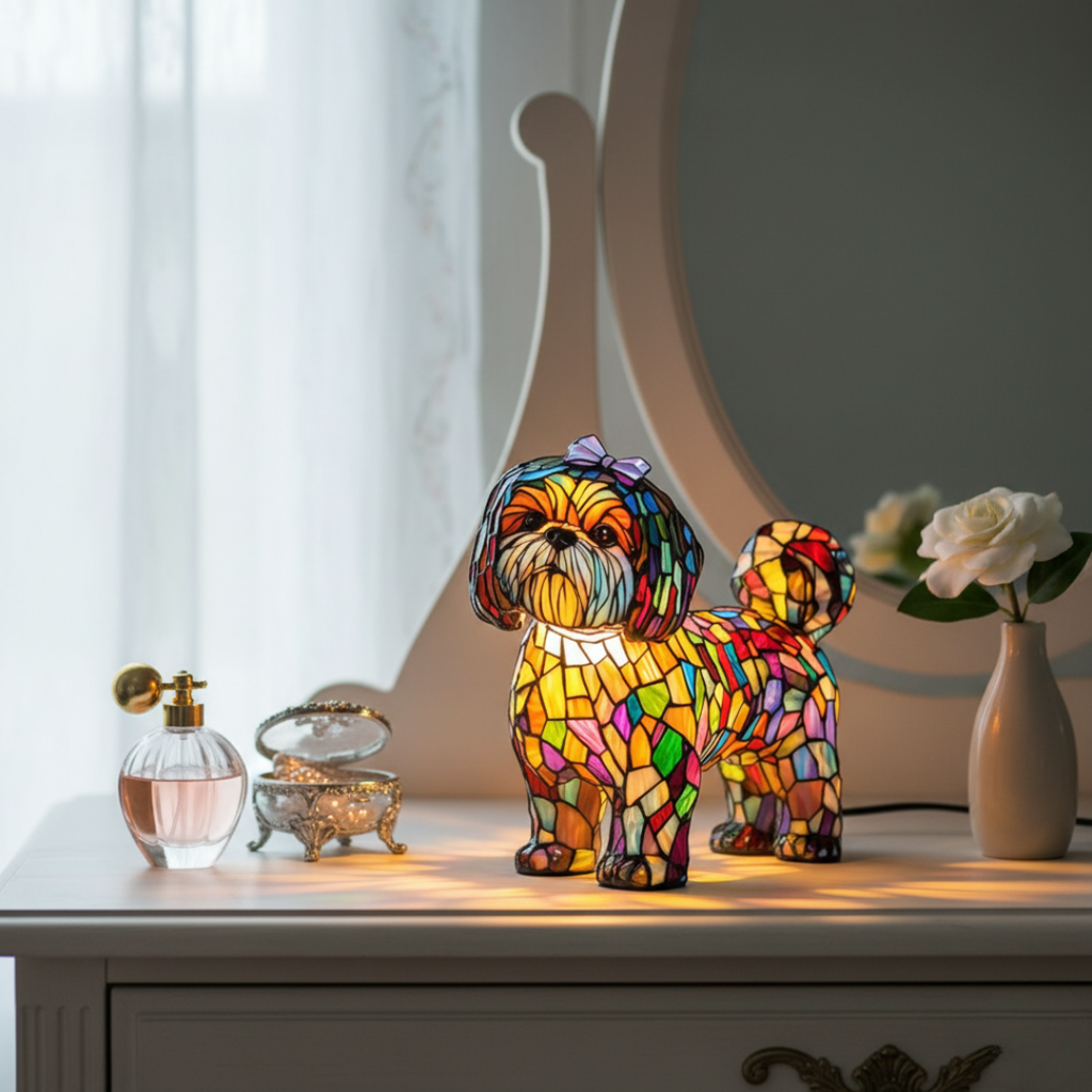 Kunstlampe i Glasmosaik – Magic