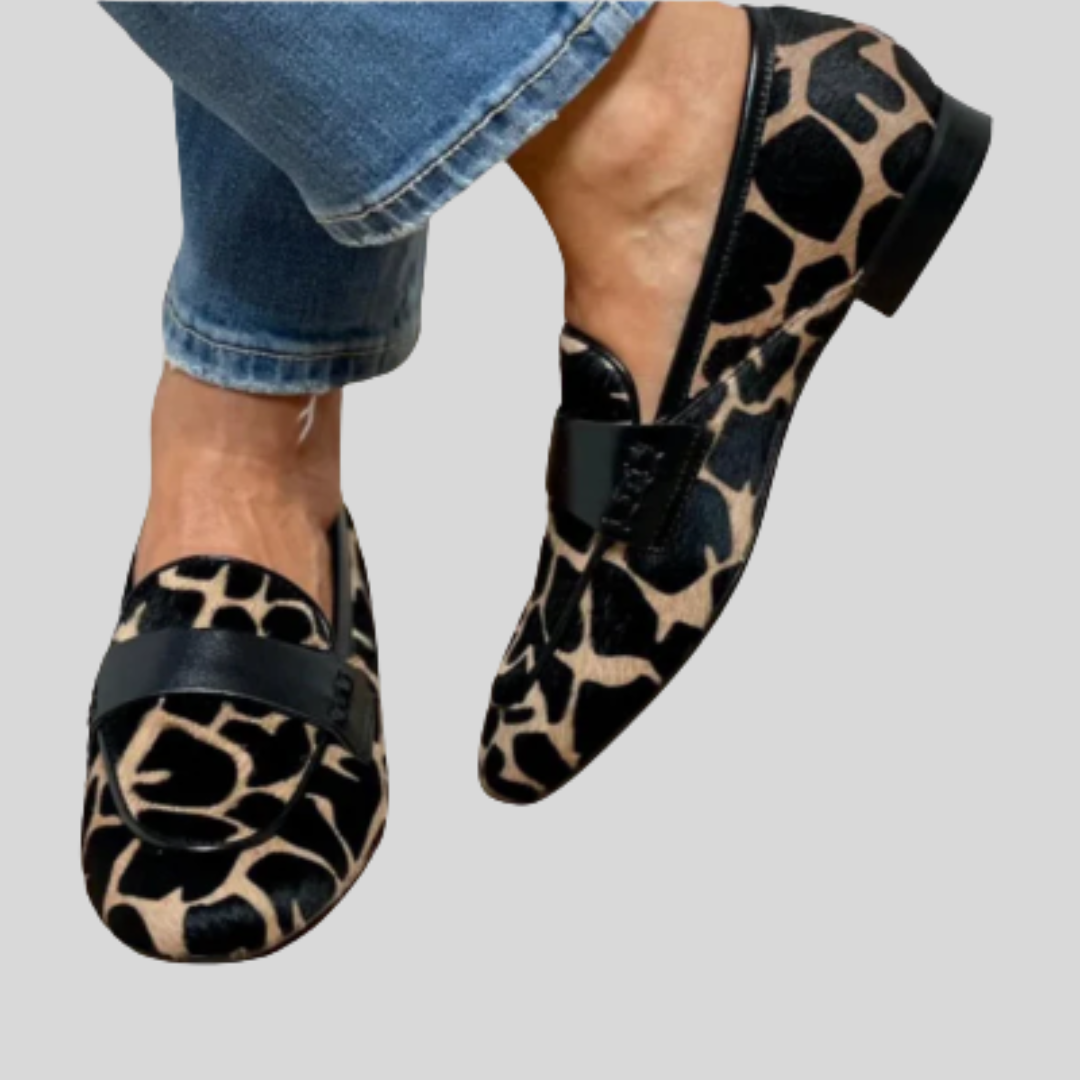 Hedda | Ortopædiske loafers med leopardprint
