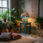Kunstlampe i Glasmosaik – Satin Mushroom Lamp