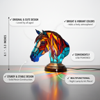 Kunstlampe i Glasmosaik – Enchanting Horse