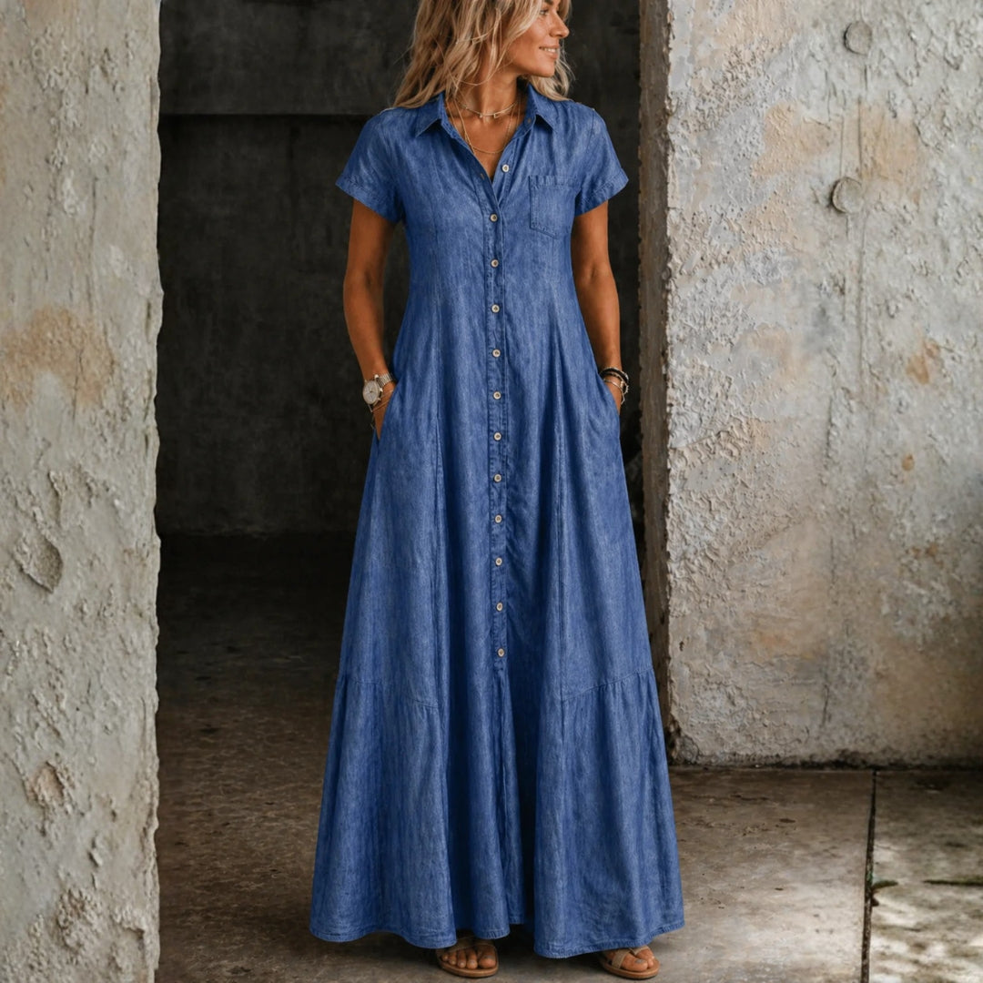 Luna – Lang denimkjole