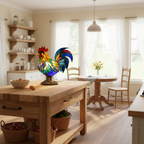 Kunstlampe i Glasmosaik – Cheerful Rooster