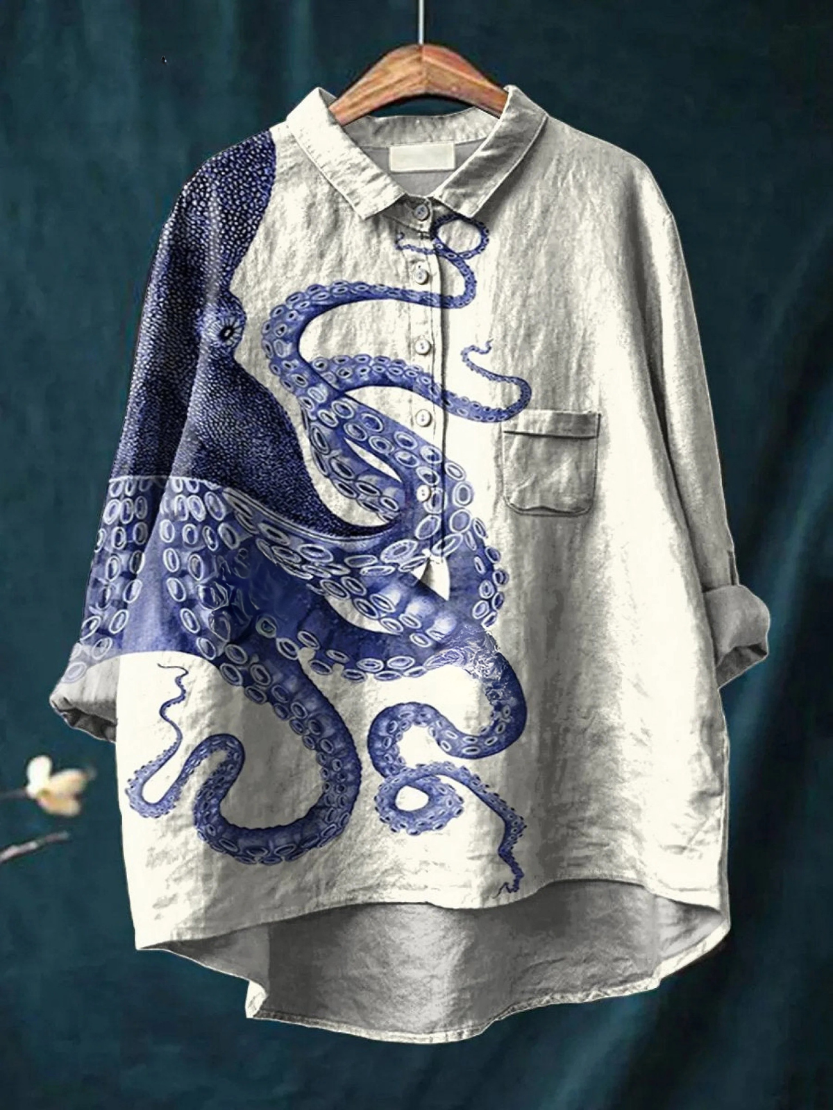 Lotte | Afslappet bluse med blæksprutte-design