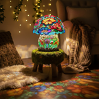 Kunstlampe i Glasmosaik – Satin Mushroom Lamp