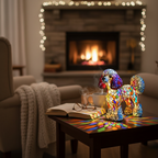 Kunstlampe i Glasmosaik – Crystal Flame