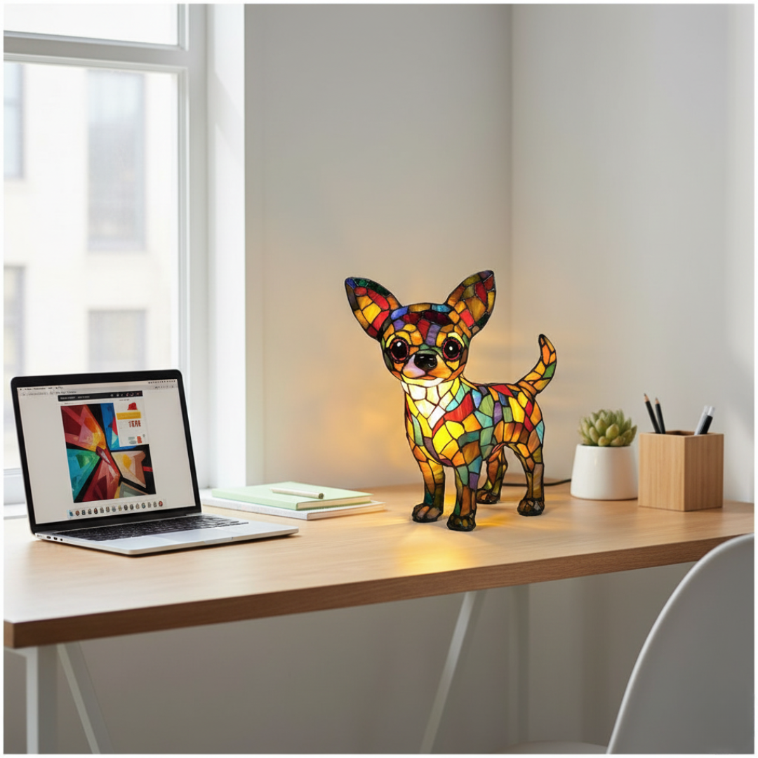 Kunstlampe i Glasmosaik – Chihuahua Living