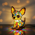 Kunstlampe i Glasmosaik – Love Chihuahua – Hanging