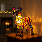Kunstlampe i Glasmosaik – Dog
