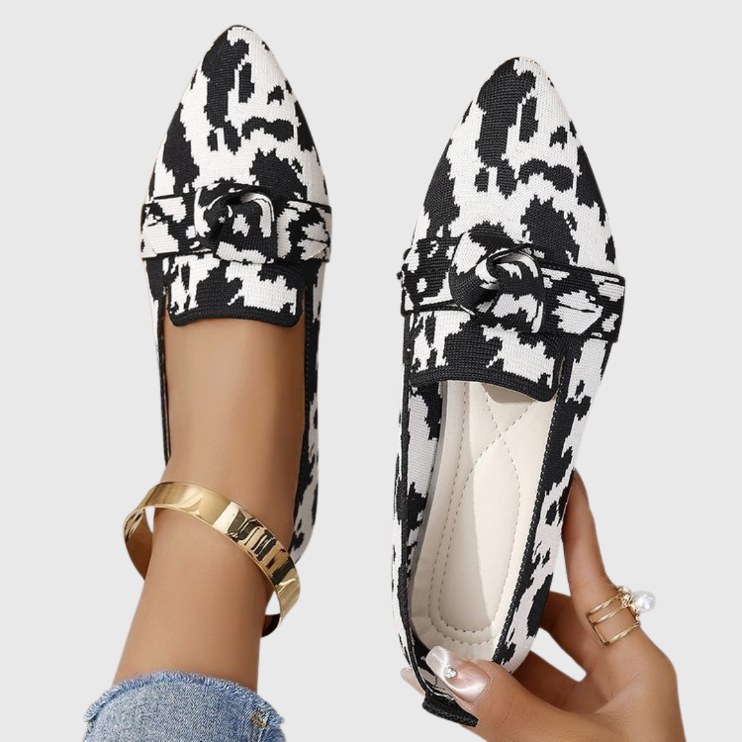Grete | Komfortloafers med dalmatinerprint