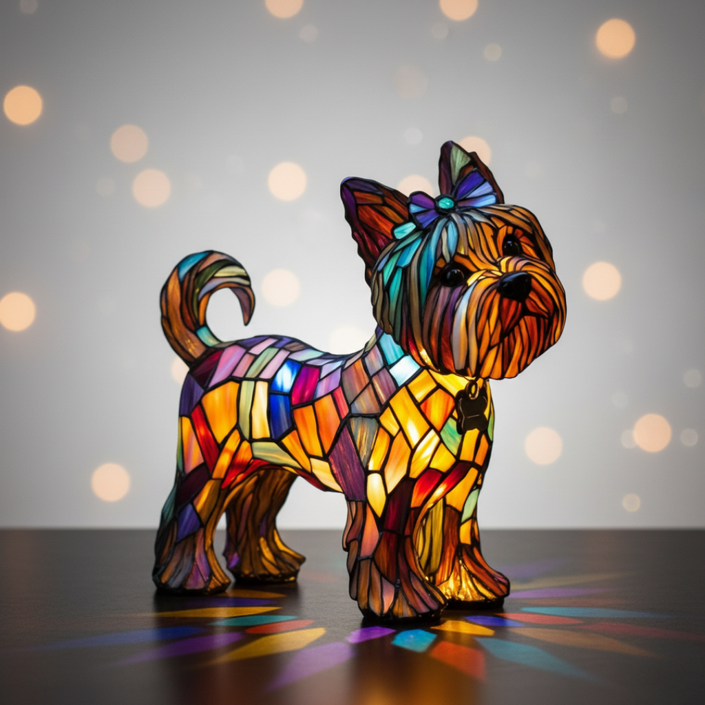 Kunstlampe i Glasmosaik – Crystal