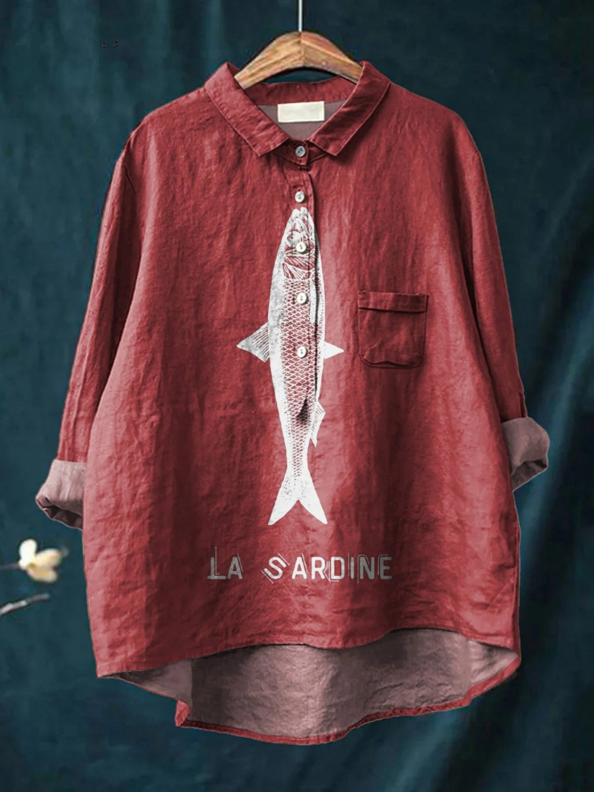 Rose | Afslappet bluse med sardindesign