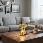 Kunstlampe i Glasmosaik – Love Chihuahua – Hanging