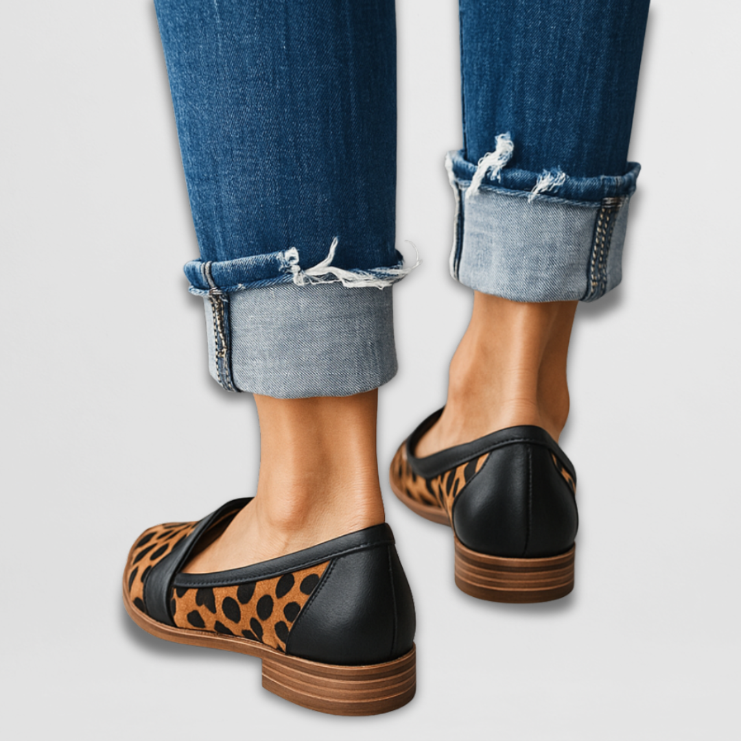 Julie | Loafers med leopardprint
