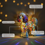 Kunstlampe i Glasmosaik – Crystal Flame