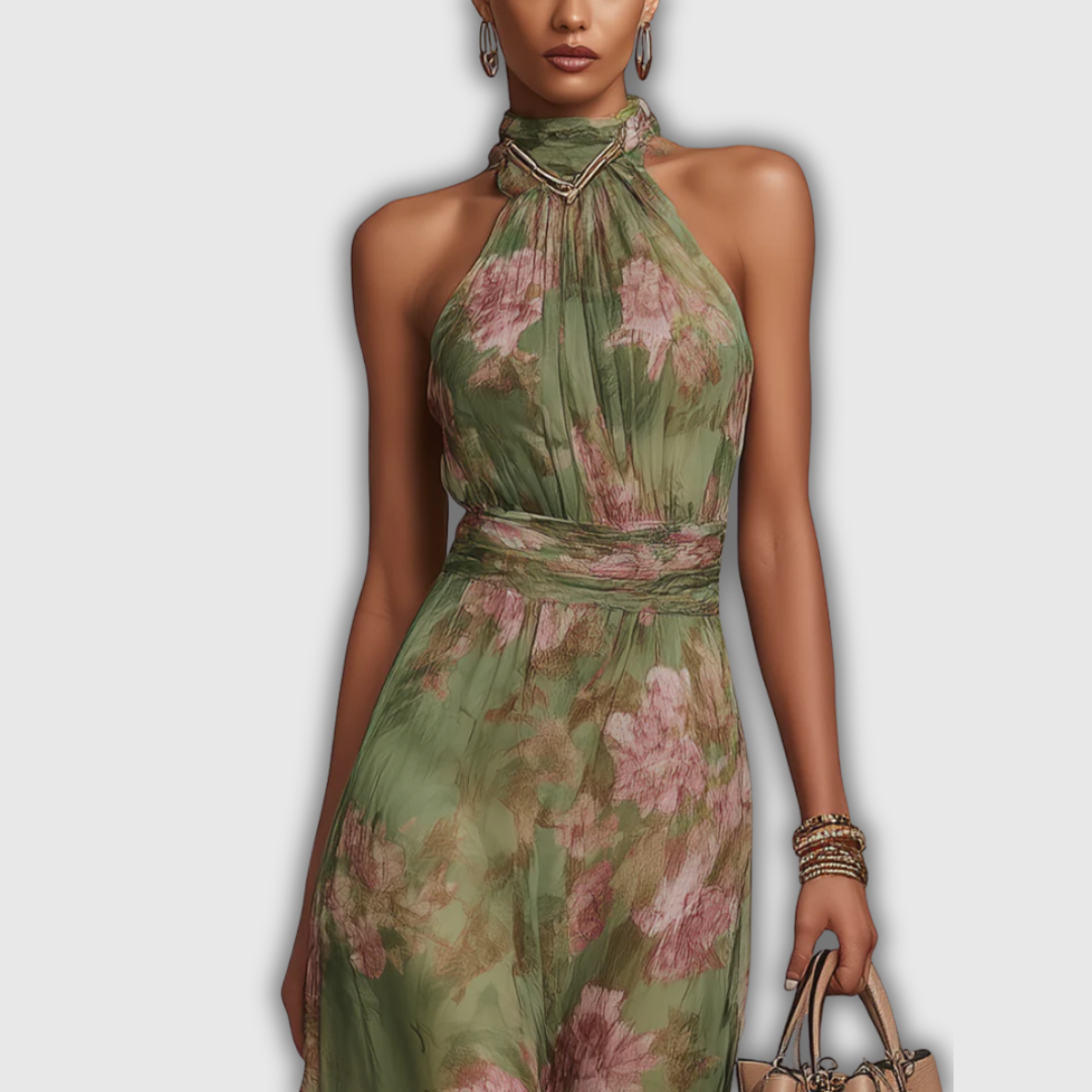 Marit | Elegant blomstret sommerkjole