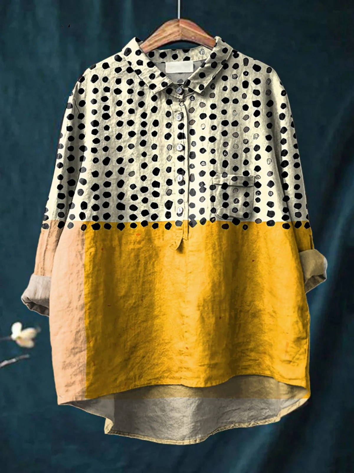 Martha | Afslappet bluse til kvinder med prikket design