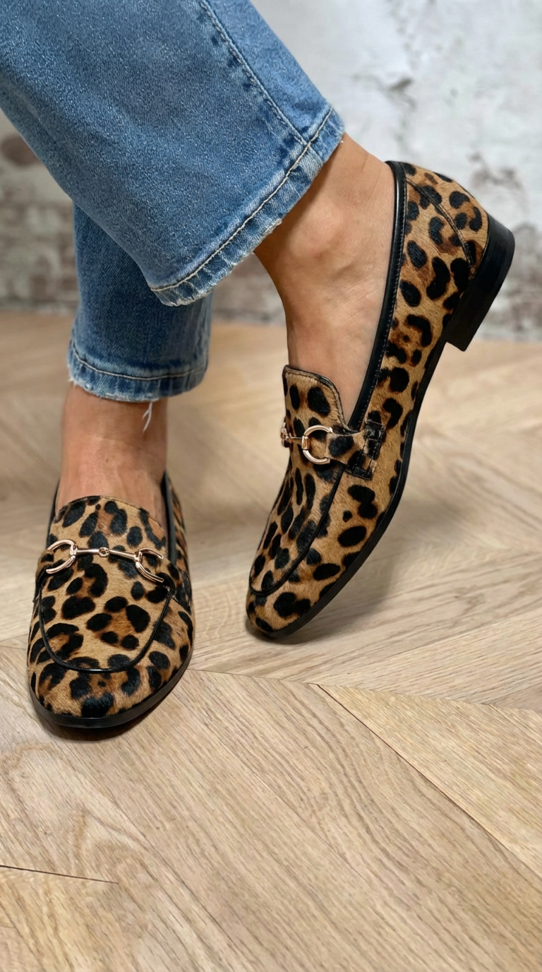 Thit | Loafers med leopardprint