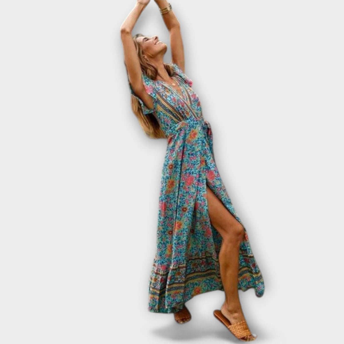 Birgitta boho-maxikjole