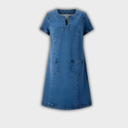 Julia | Stilfuld denimkjole med lomme