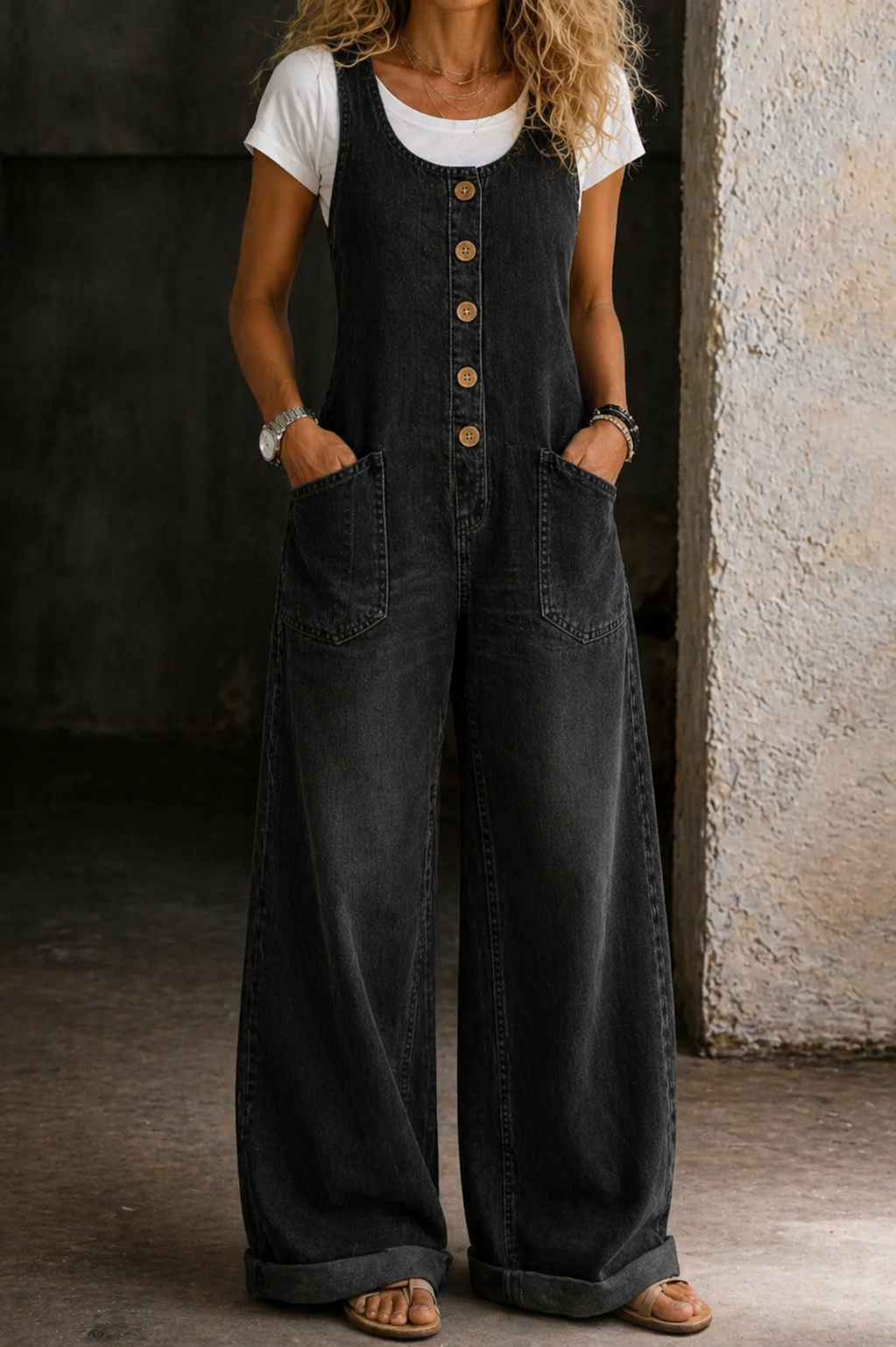 Pernille – Overalls i vintagevasket bomuld