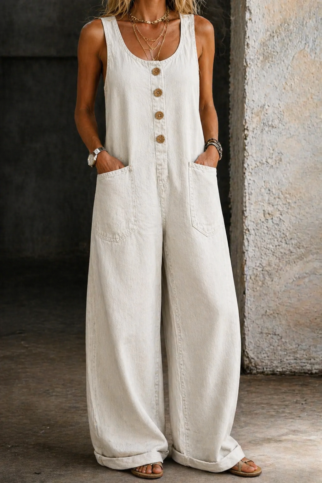 Victoria – Vintagevaskede denimoveralls
