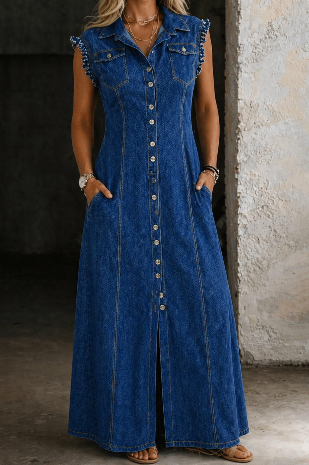 Saskia – Denimkjole i plus size