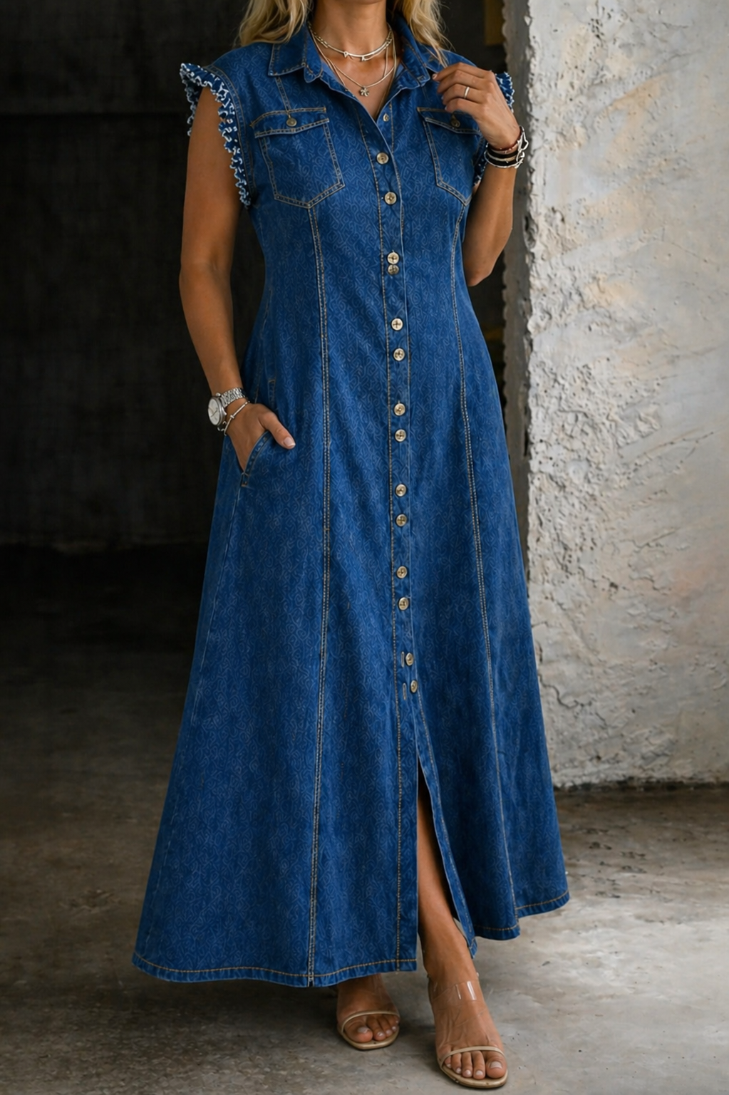 Saskia – Denimkjole i plus size