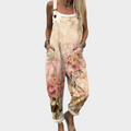 Behagelig buksedragt med print – Beige