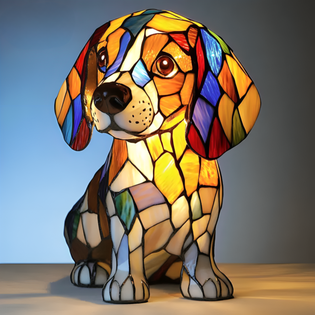 Kunstlampe i Glasmosaik – Enchanting Cat