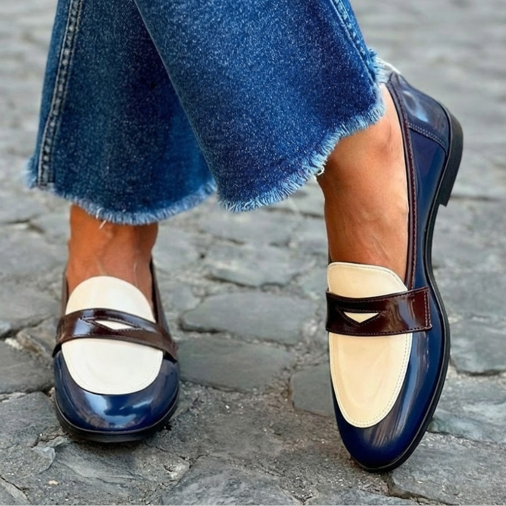 Britta | Loafers med kontrast