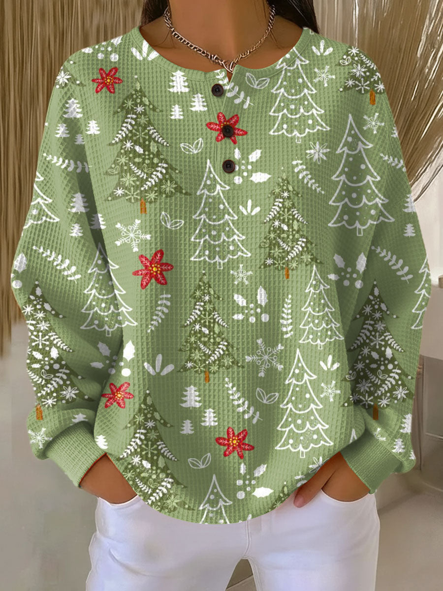 Ingrid™ – Sweatshirt med juletræsmotiv