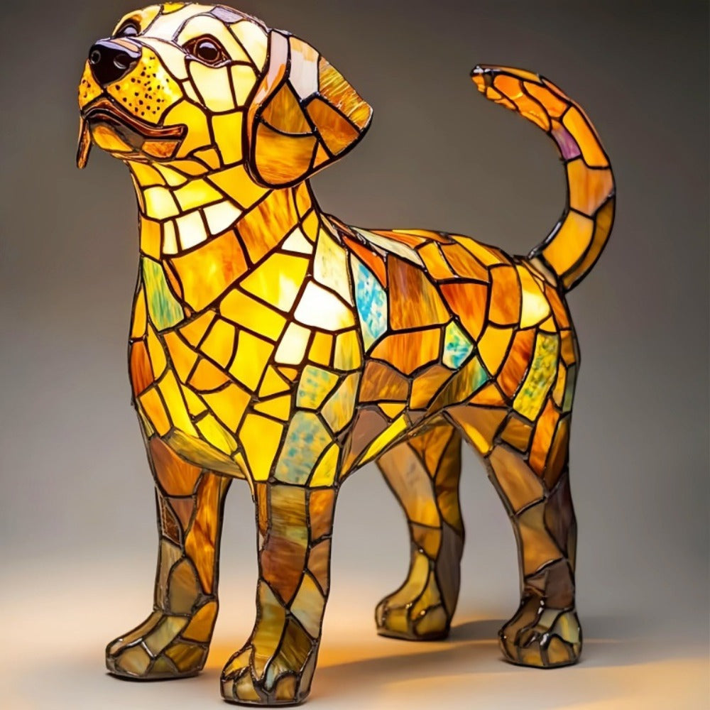Kunstlampe i Glasmosaik – Labrador