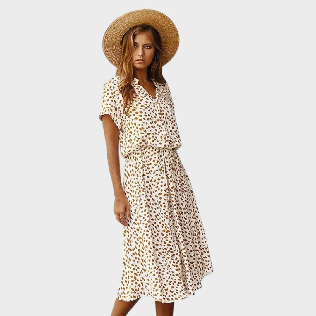 Eva | Elegant flerfarvet sommerkjole