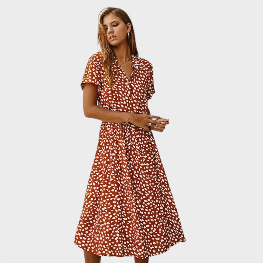 Eva | Elegant flerfarvet sommerkjole